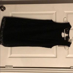 Black lace detail dress